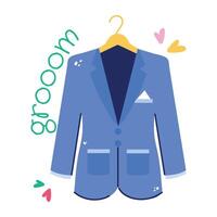 Trendy Groom Suit vector