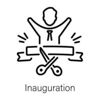 Trendy Inauguration Concepts vector