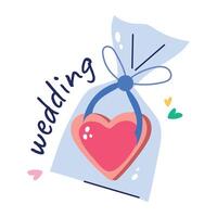 Trendy Wedding Treat vector