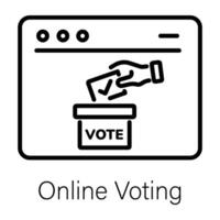 Trendy Online Voting vector