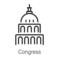 Trendy Congress Concepts vector