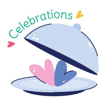 Trendy Wedding Dinner vector