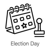 Trendy Election Day vector