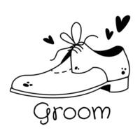 Trendy Groom Shoe vector