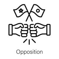 Trendy Opposition Concepts vector