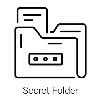 Trendy Secret Folder vector