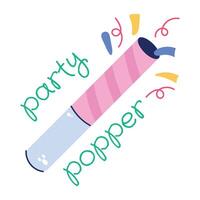 Trendy Party Popper vector