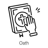 Trendy Oath Concepts vector