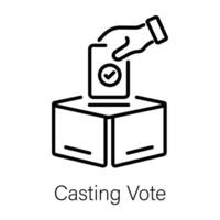 Trendy Casting Vote vector