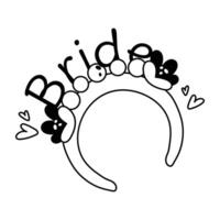 Trendy Bridal Headband vector