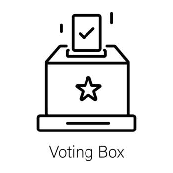 Trendy Voting Box vector