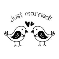 Trendy Love Birds vector