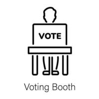 Trendy Voting Booth vector