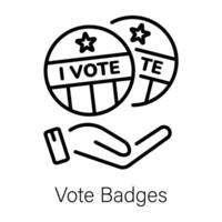 Trendy Vote Badges vector