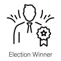 Trendy Election Winner vector