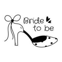 Trendy Bridal Shoe vector