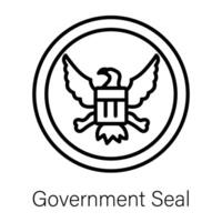 Trendy Government Seal vector