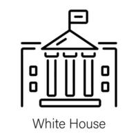 Trendy White House vector