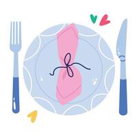 Trendy Marriage Dinner vector