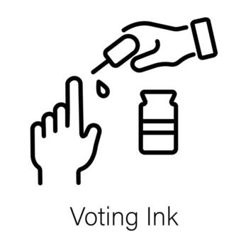 Trendy Voting Ink vector