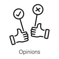 Trendy Opinions Concepts vector