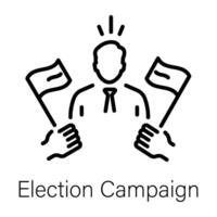 Trendy Election Campaign vector