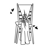 Trendy Wedding Chair vector