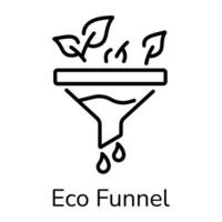 Trendy Eco Funnel vector