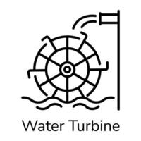 turbina de agua de moda vector