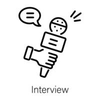 Trendy Interview Concepts vector