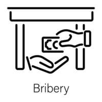 Trendy Bribery Concepts vector