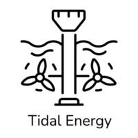 Trendy Tidal Energy vector