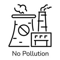Trendy No Pollution vector