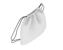 Drawstring bag isolated on background. 3d rendering - illustration png