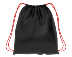 Drawstring bag isolated on background. 3d rendering - illustration png