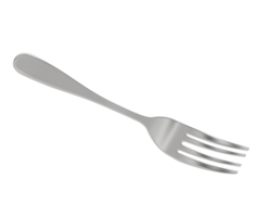 Fork isolated on background. 3d rendering - illustration png