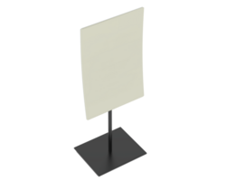 Curved tabletop display isolated on background. 3d rendering - illustration png