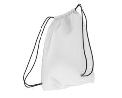 Drawstring bag isolated on background. 3d rendering - illustration png