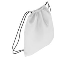 Drawstring bag isolated on background. 3d rendering - illustration png