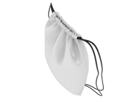 Drawstring bag isolated on background. 3d rendering - illustration png