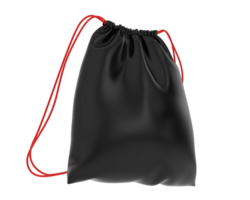 Drawstring bag isolated on background. 3d rendering - illustration png