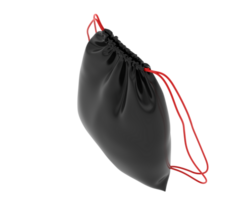 Drawstring bag isolated on background. 3d rendering - illustration png