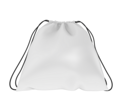 Drawstring bag isolated on background. 3d rendering - illustration png