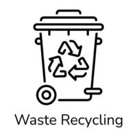 Trendy Waste Recycling vector