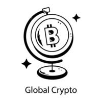 Trendy Global Crypto vector