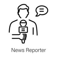 Trendy News Reporter vector