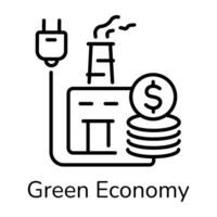Trendy Green Economy vector