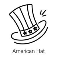 Trendy American Hat vector