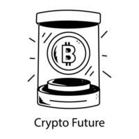 Trendy Crypto Future vector