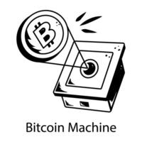 de moda bitcoin máquina vector